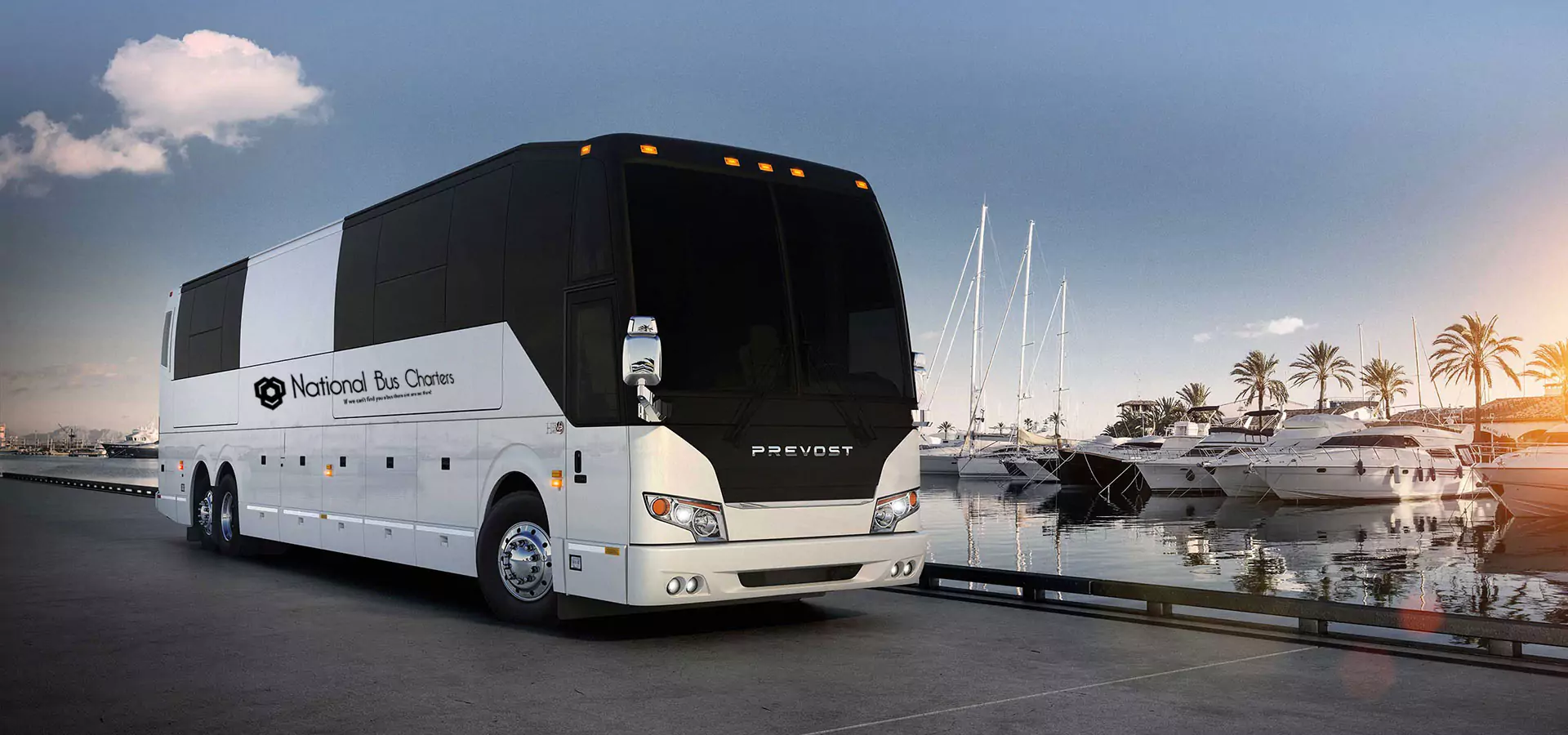 luxury white bus