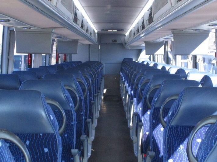 luxury bus blue interior